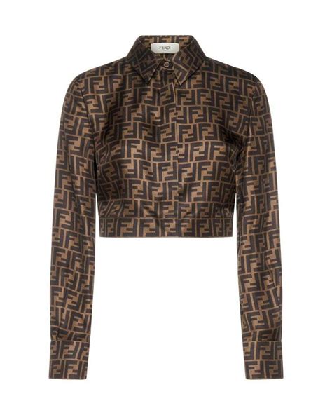 fendi cropped shirt|fendi sweatshirts for women.